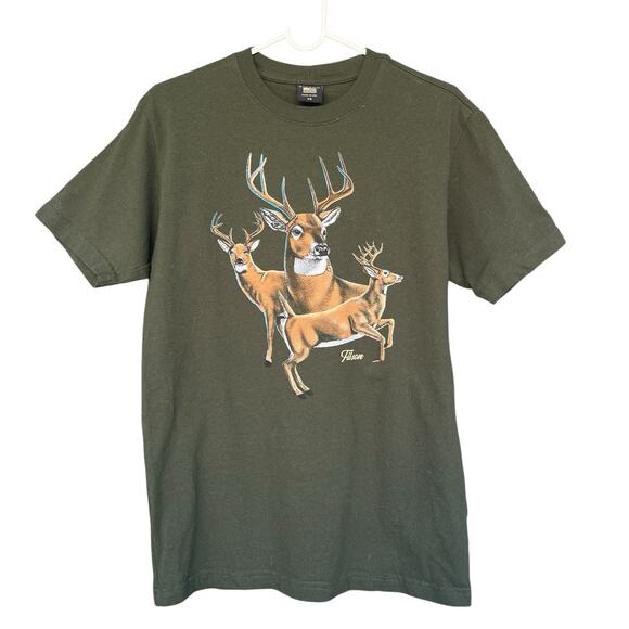 CC Filson Men Pioneer Shirt Extra Small XS Green Deer Hunting Cotton USA Outdoor - Picture 1 of 10